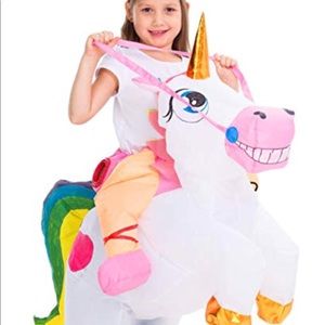 Inflatable Riding a Unicorn Air Blow-up Costume
